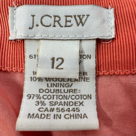 J. Crew No. 2 Pencil Skirt Tweed Orange Knee Length Career Academia Size 12 - Picture 4 of 8